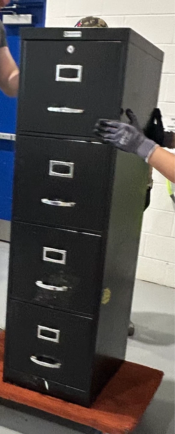 Black 4-Drawer Filing Cabinet