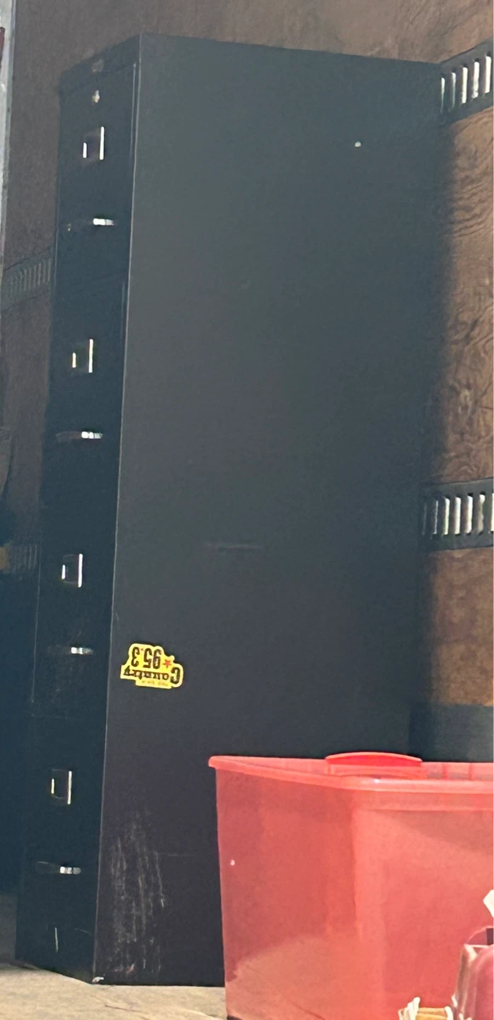 Black 4-Drawer Filing Cabinet - photo 2