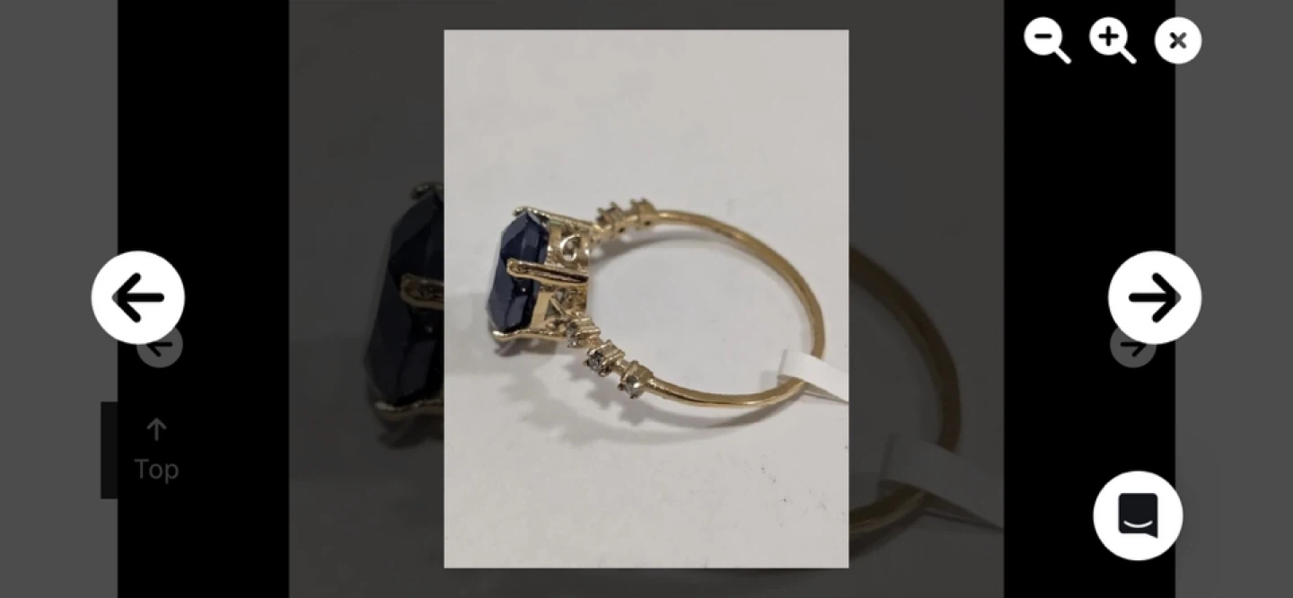 10K Gold Sapphire and Diamond Ring Size 7.5 - photo 2