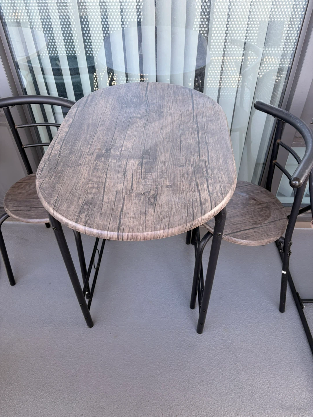 2-Piece Balcony Bistro Set - Table & 2 Chairs
