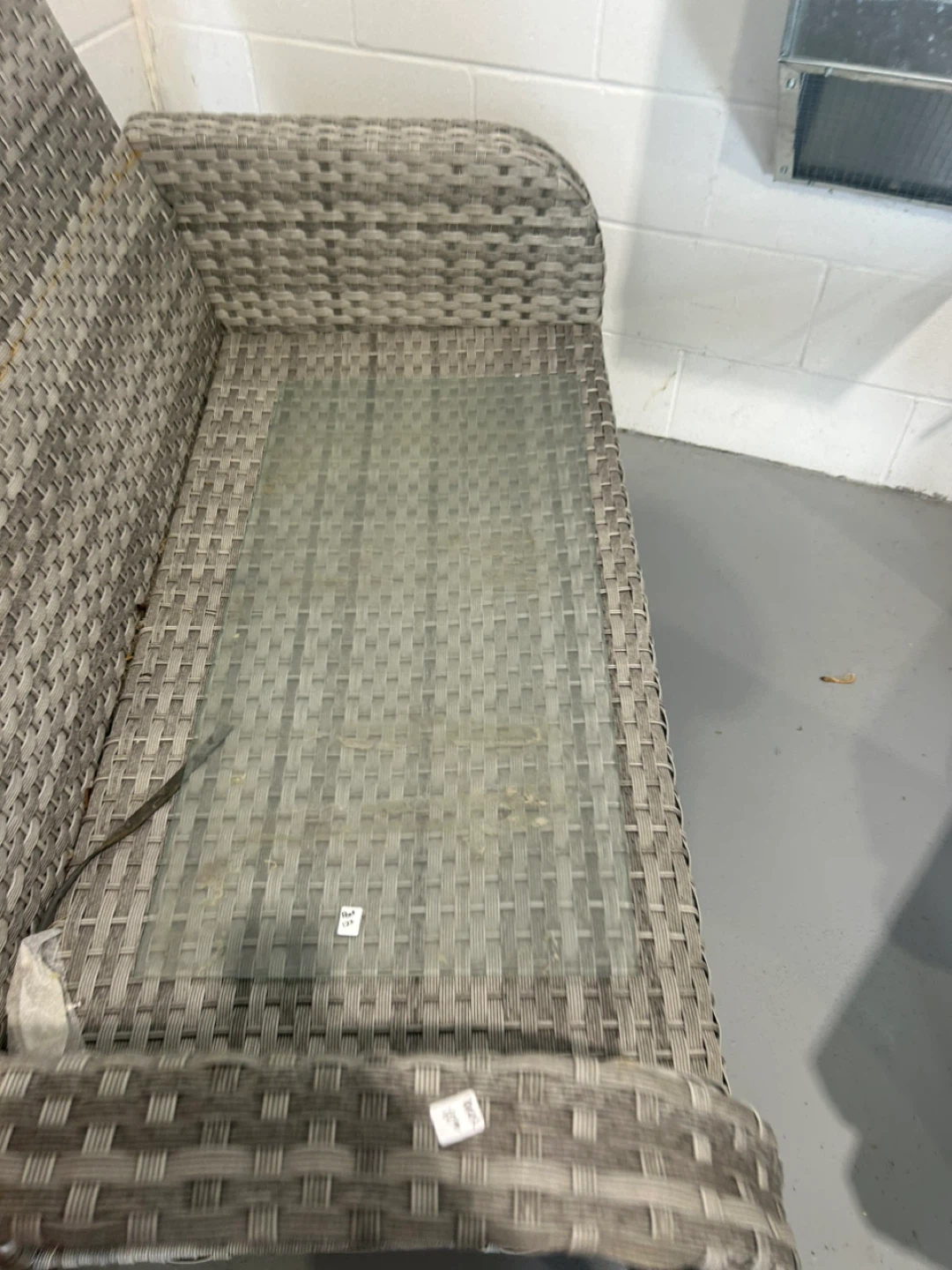 Wicker Patio Loveseat and Coffee Table Set - photo 4