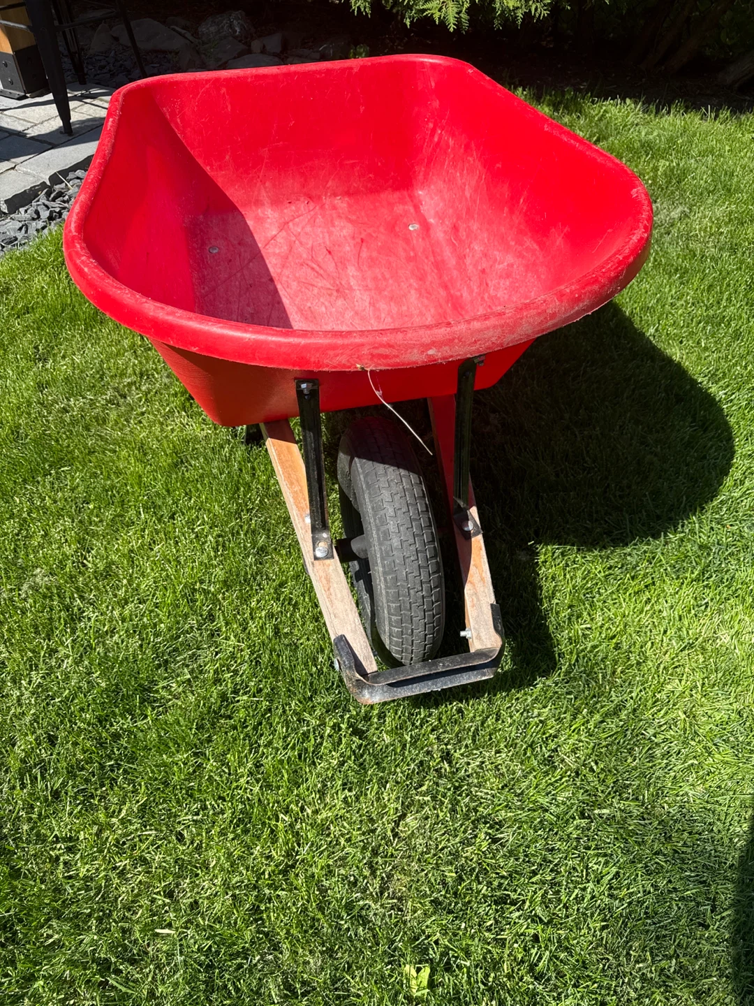 Red Plastic Wheelbarrow - photo 2