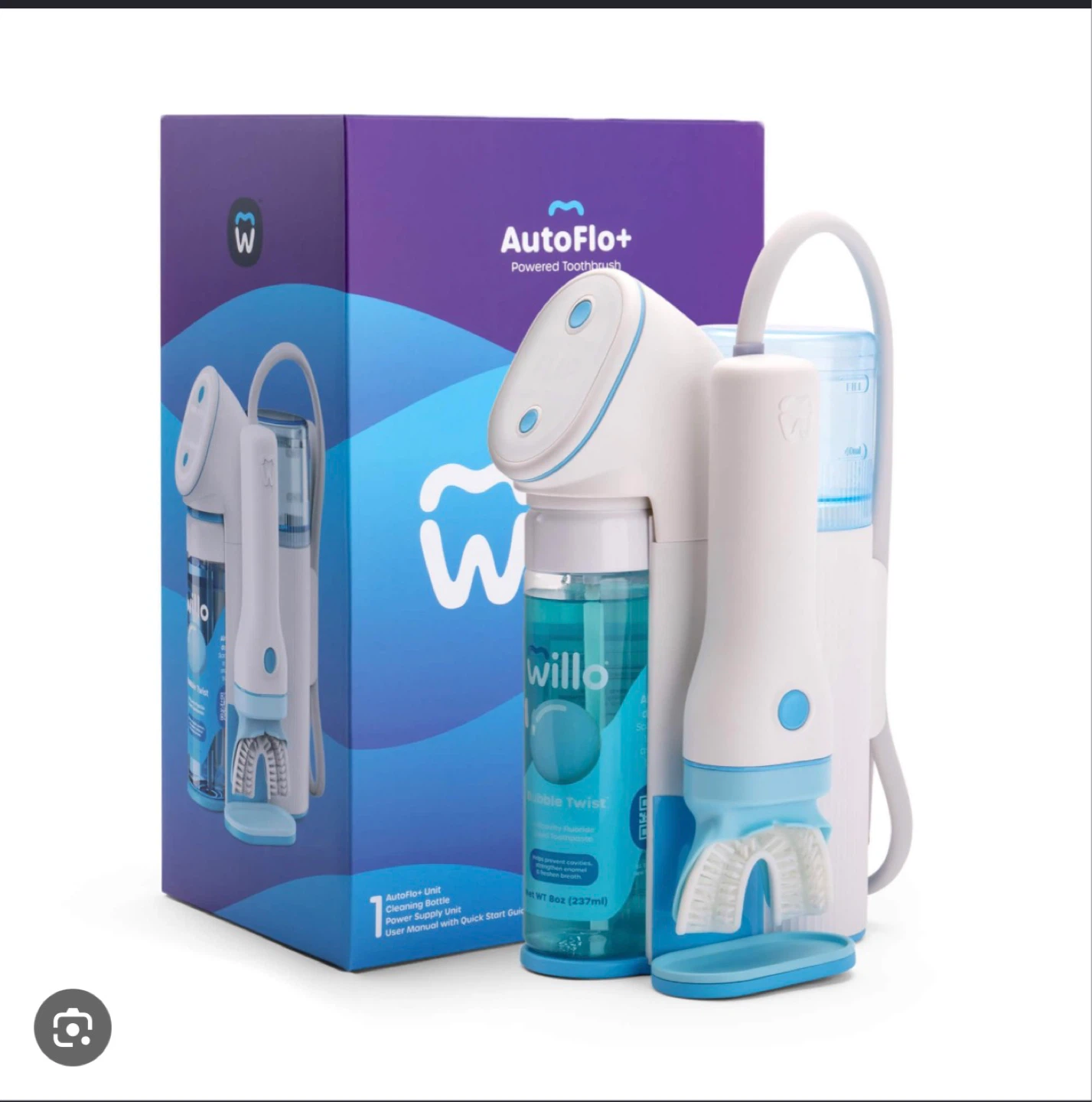 AutoFlo+ Powered Toothbrush with Willo Cleaning Solution