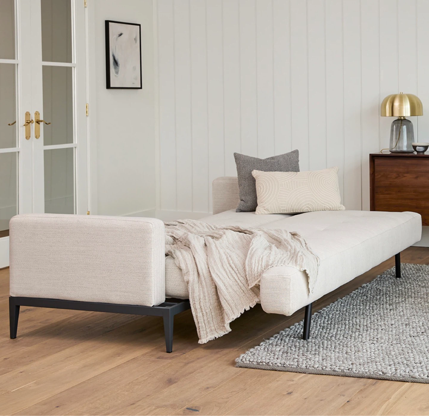 Cream Sofa Bed - photo 2