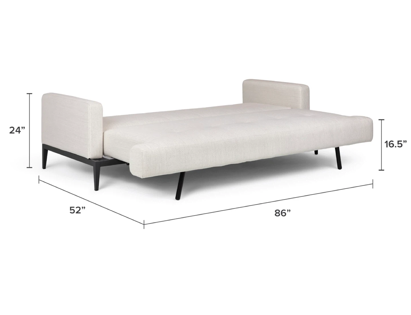 Cream Sofa Bed - photo 5