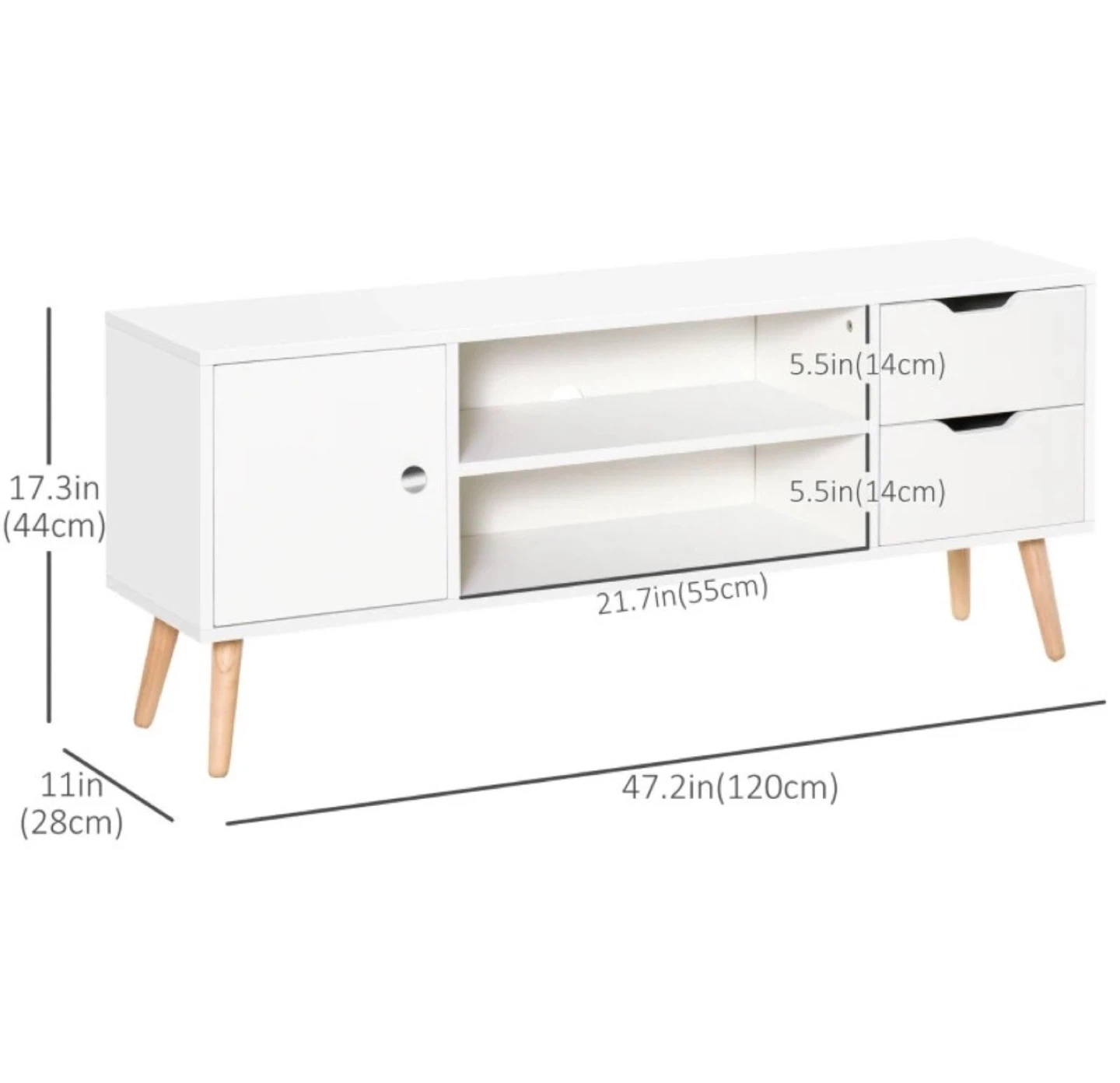 TV STAND AND CABINET WITH STORAGE