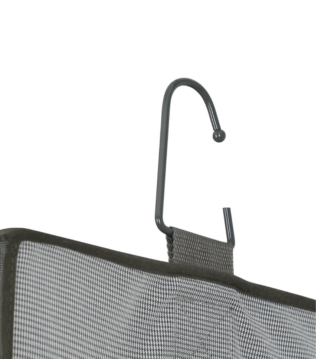 Gray hanging closet organizer with shelves and side pockets - photo 4
