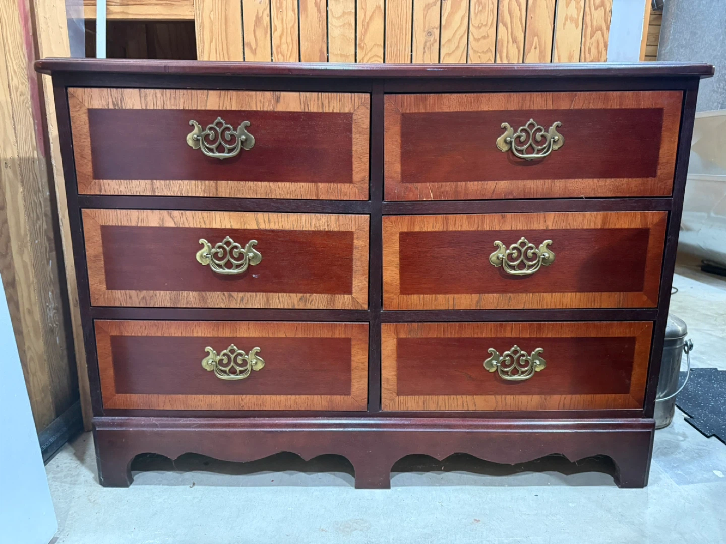 Wooden Dresser with Mirror