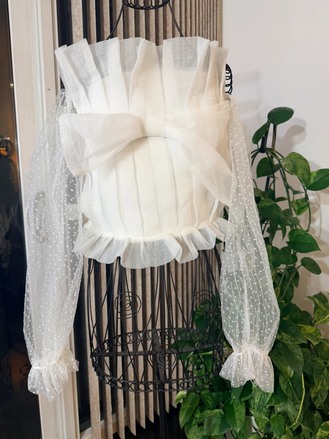 White Off Shoulder Ruffle Top