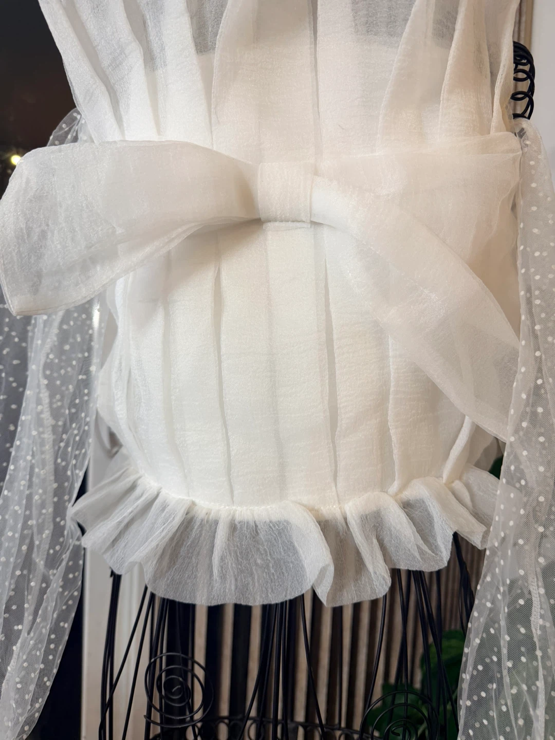 White Off Shoulder Ruffle Top - photo 3
