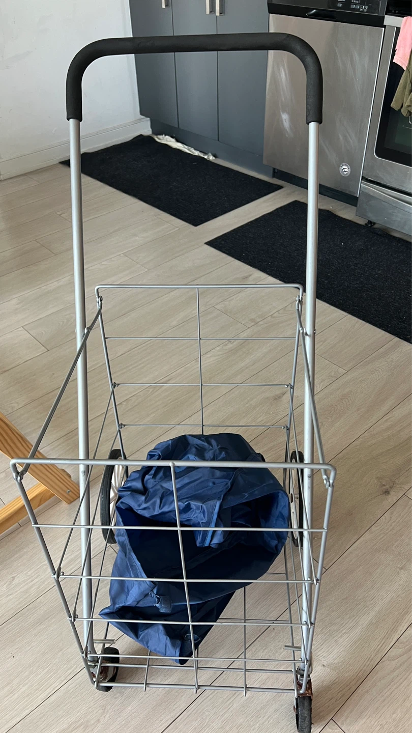 Mainstays Heavy-Duty Shopping Metal Cart with Polyester Liner - photo 3