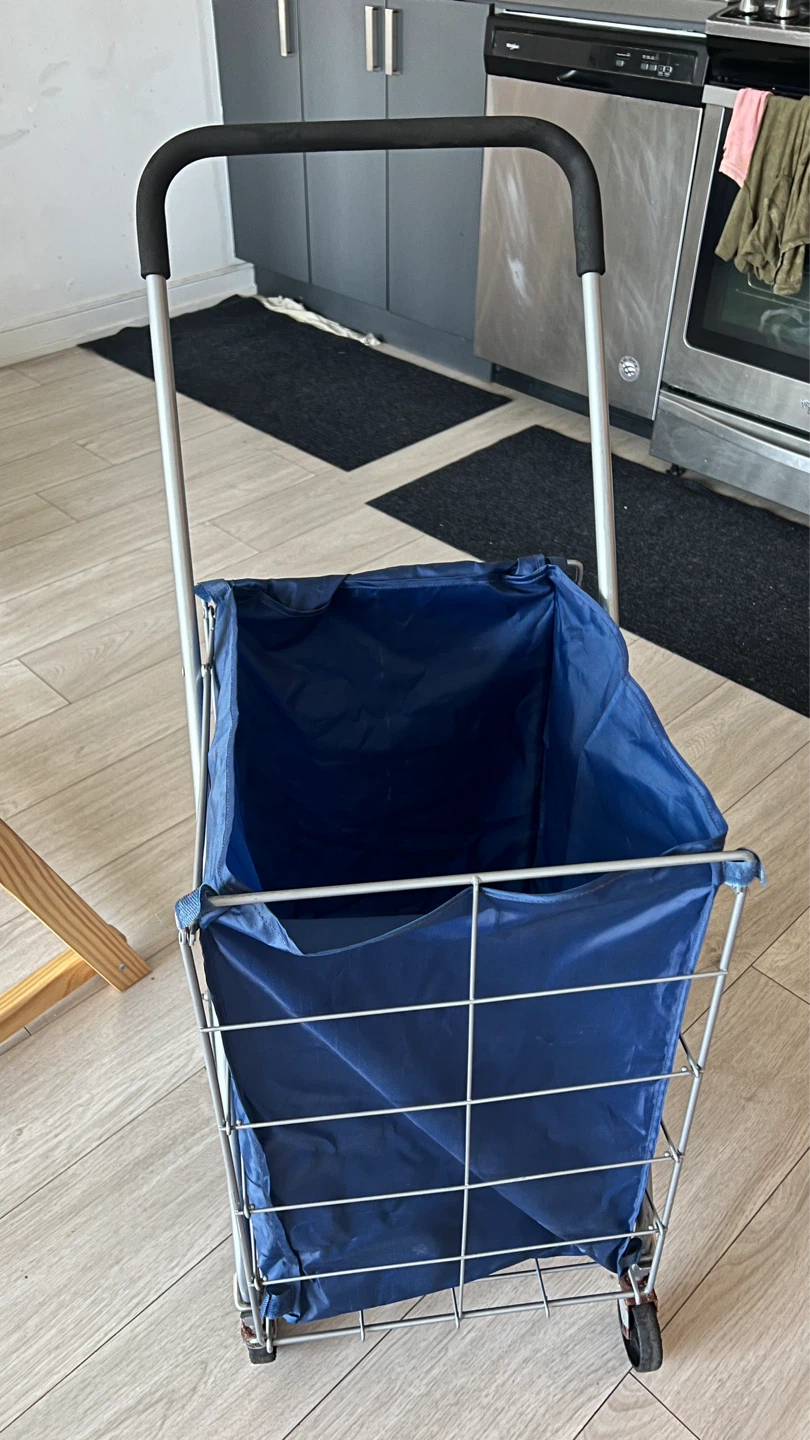 Mainstays Heavy-Duty Shopping Metal Cart with Polyester Liner - photo 2