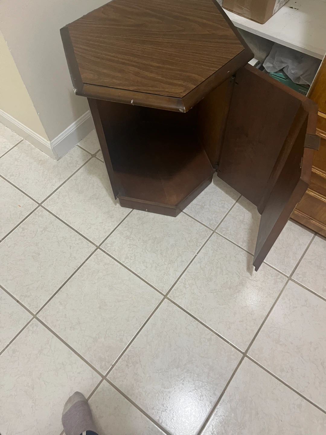 Lane Hexagonal End Table with Storage - photo 2