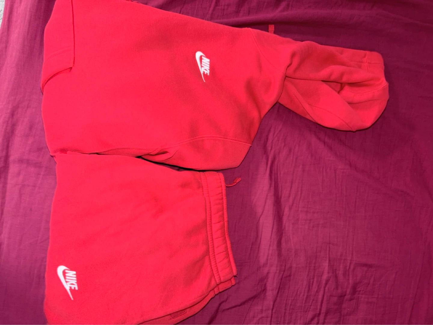 Nike Red Hoodie and pants Set