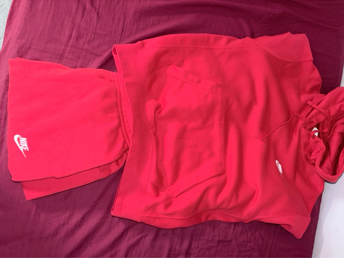 Nike Red Hoodie and pants Set - photo 3