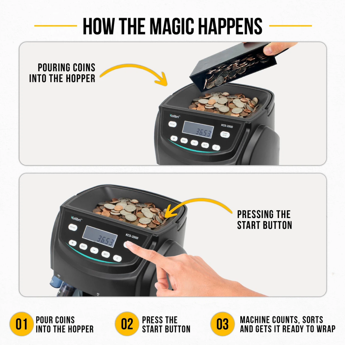 Kolibri Professional USD Coin Counter Machine - photo 2