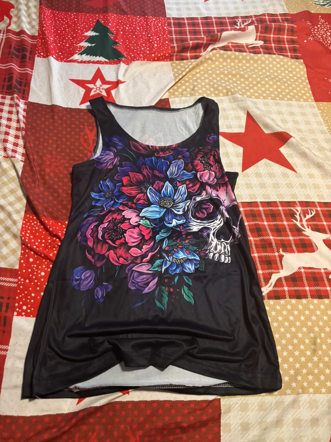 Women's Skull Floral Tank Top