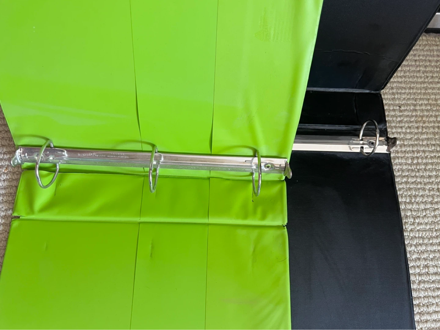 Two 3-Ring Binders (Green & Black) - photo 2