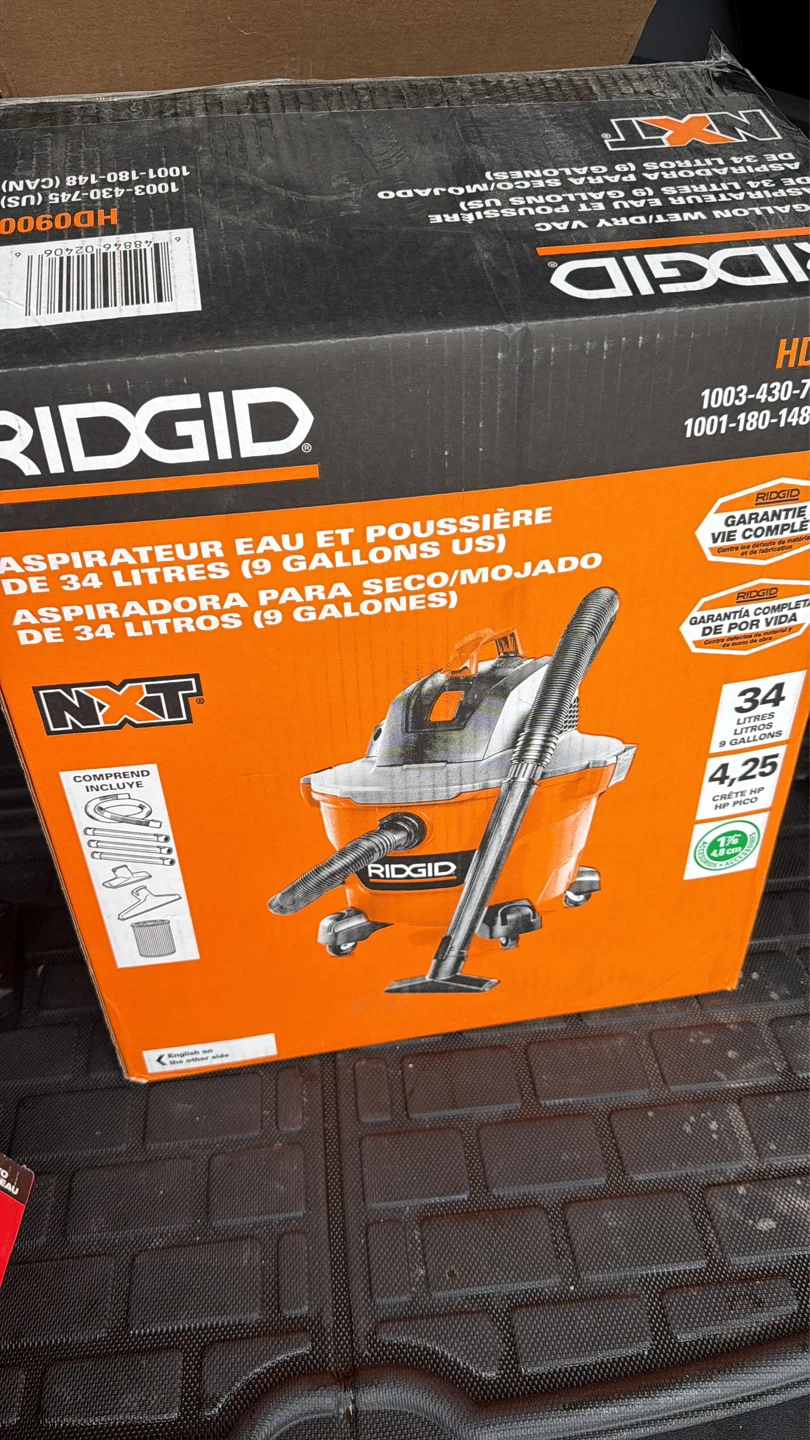Ridgid NXT 34 Litre Wet/Dry Vac