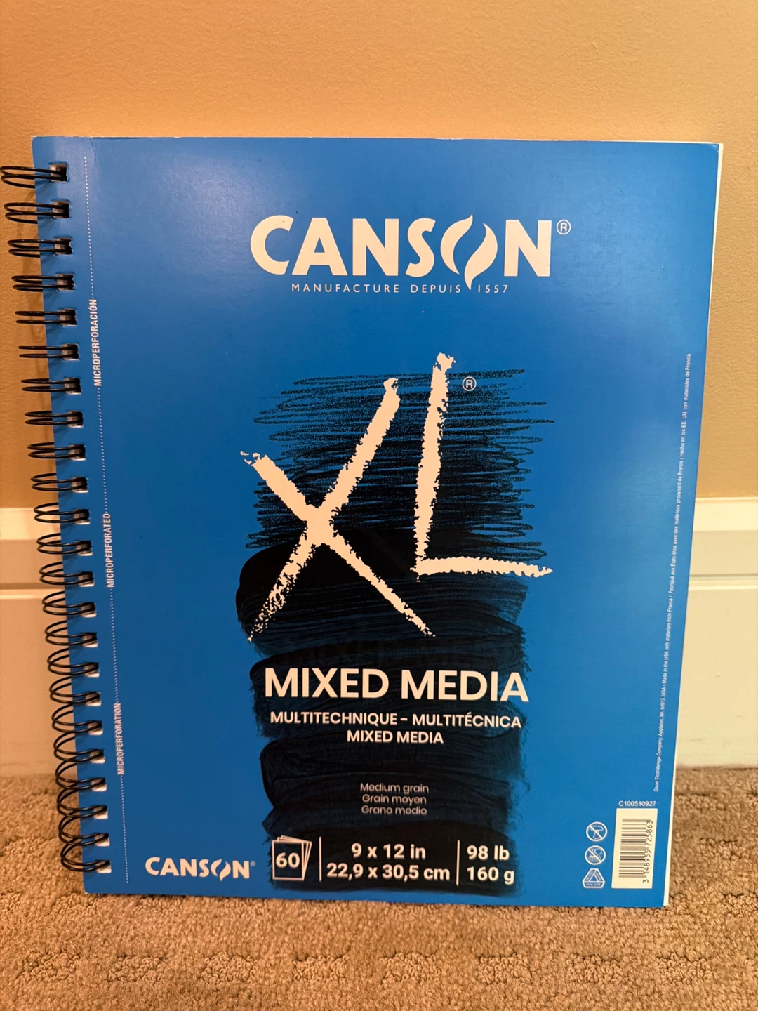 Canson XL Mixed Media Art Sketchbook 9x12 inch 60 Sheets