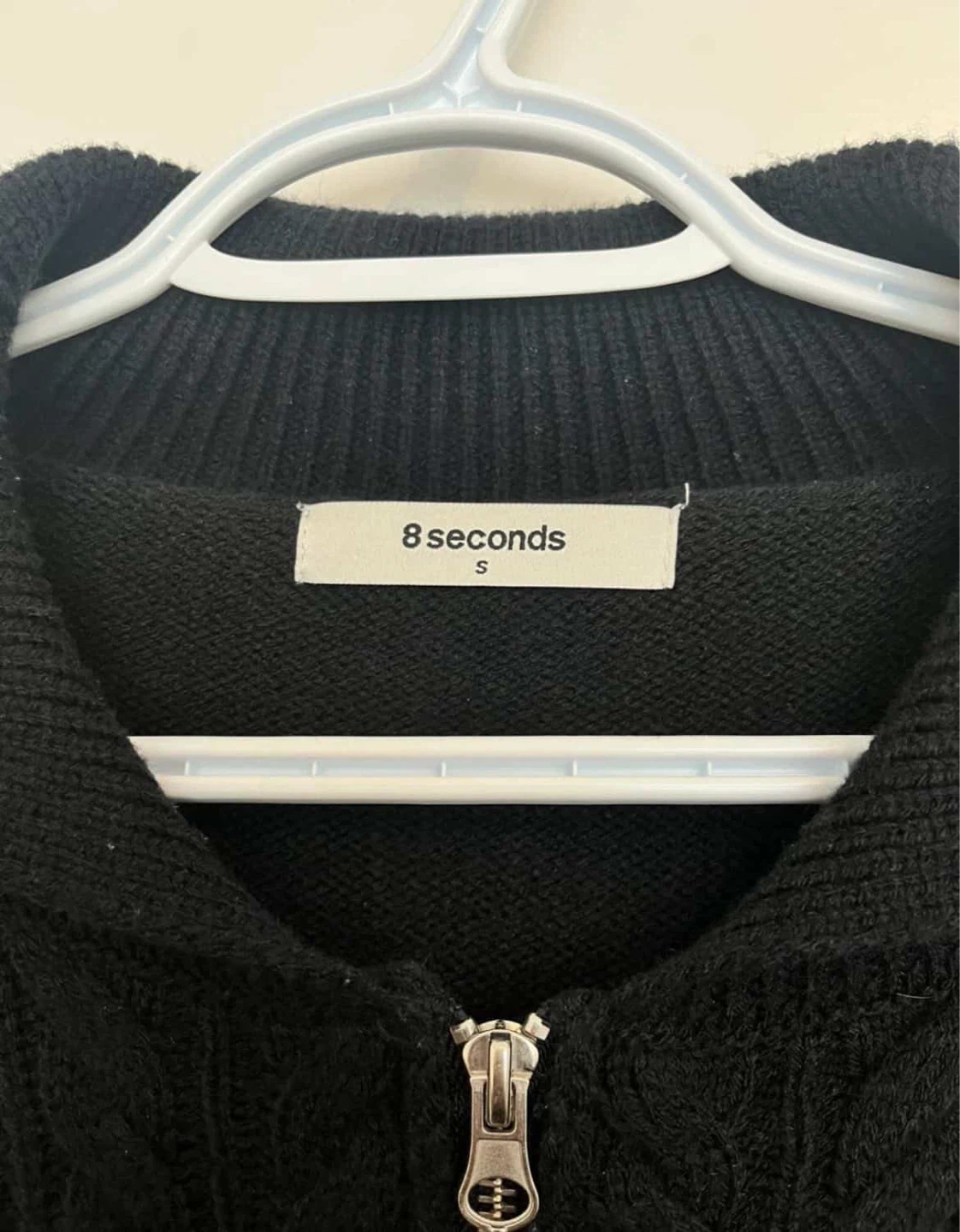 8 Seconds Black Cable Knit Zip-Up Sweater - photo 3