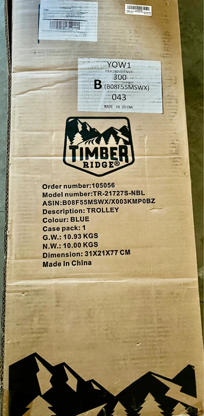 Timber Ridge Blue Folding Camp Wagon