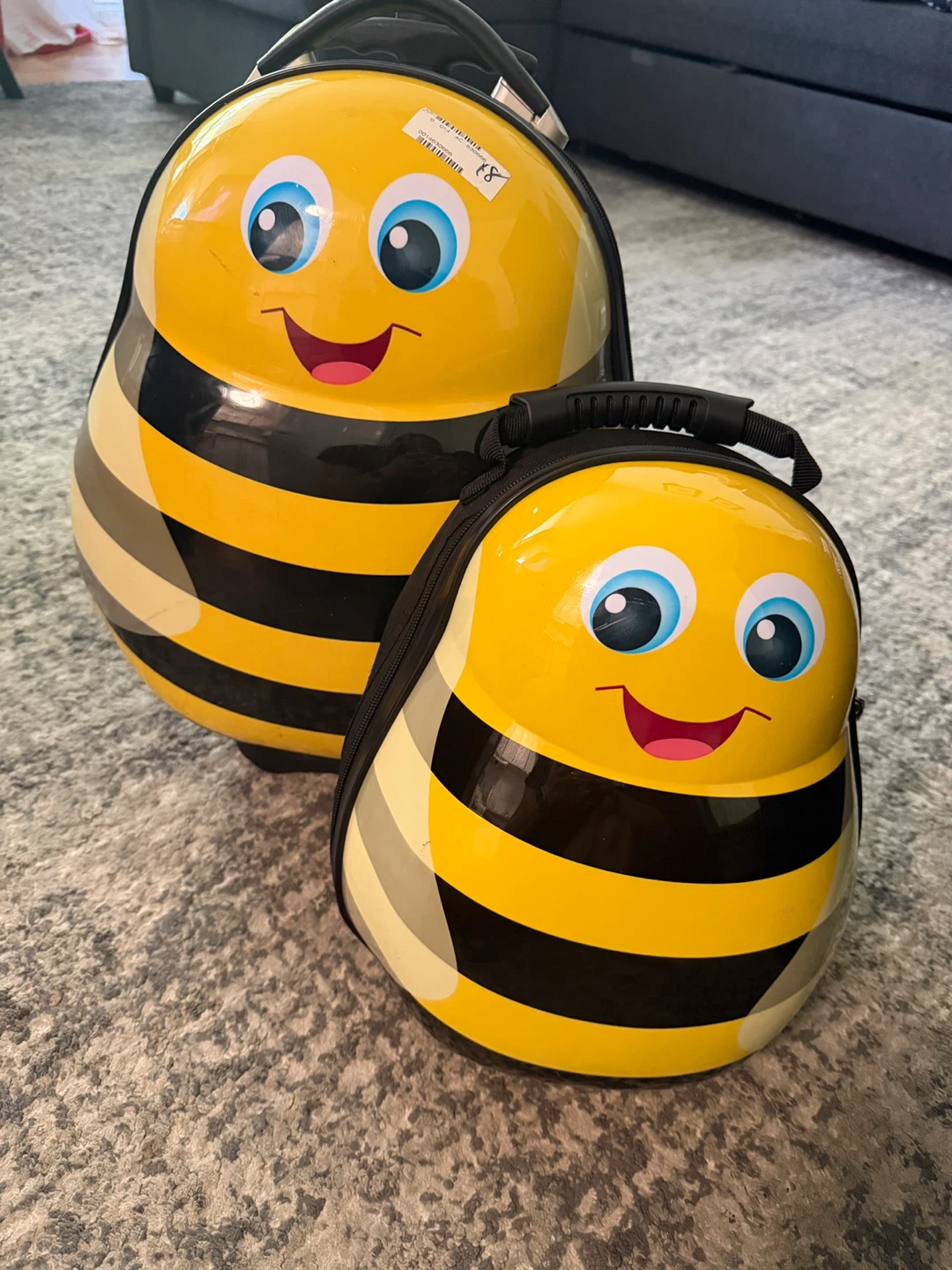 Yellow HEYS Bee Suitcase and Backpack Set