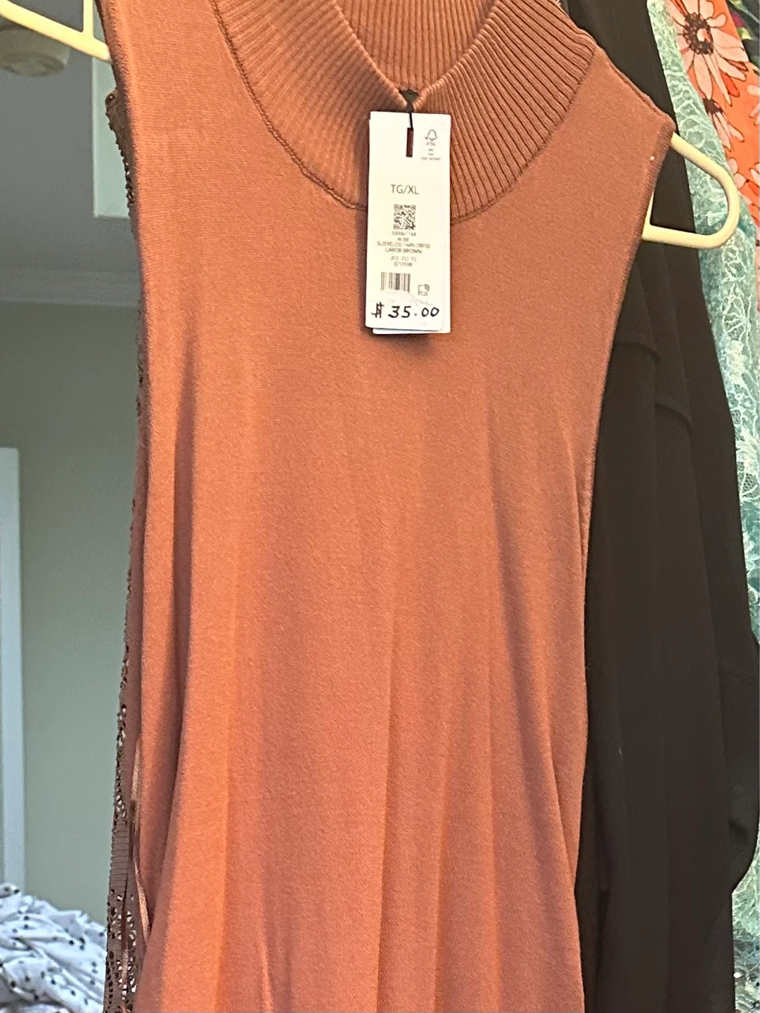 Dynamite Sleeveless Yarn Dress - Carob Brown - TG/XL