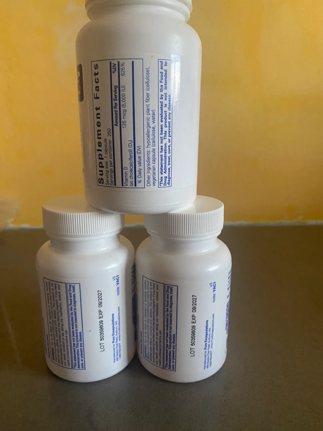 UNOPENED Pure encapsulations 2- VIT A /1 VIT D - photo 2