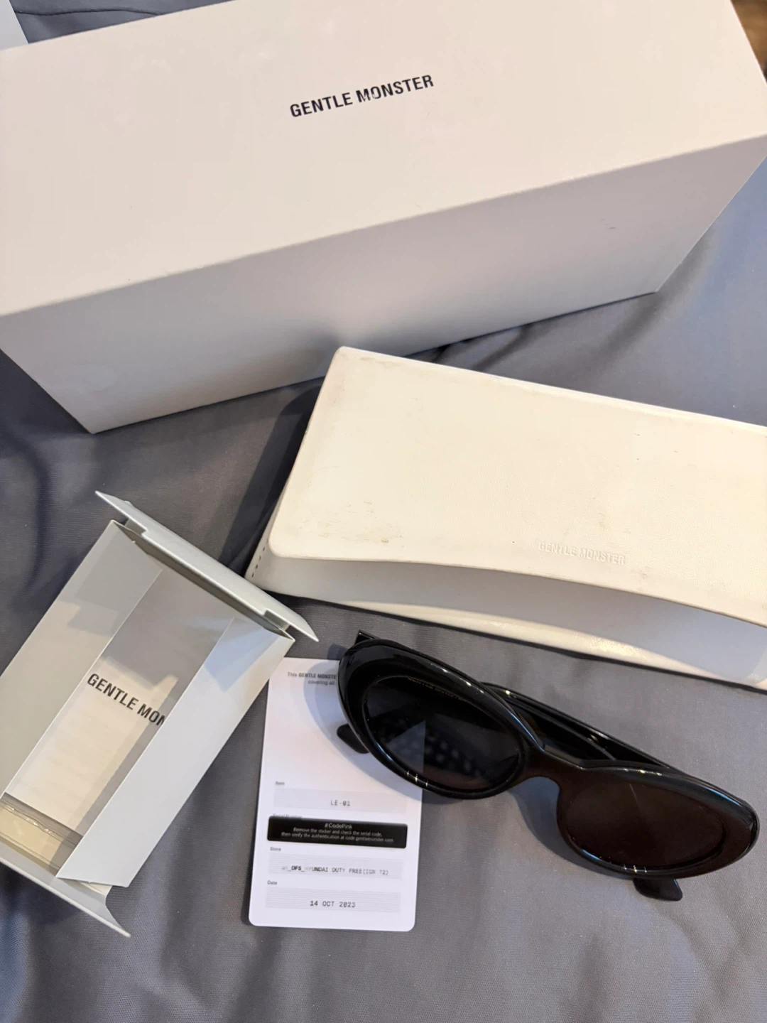 Gentle Monster Black Oval Sunglasses