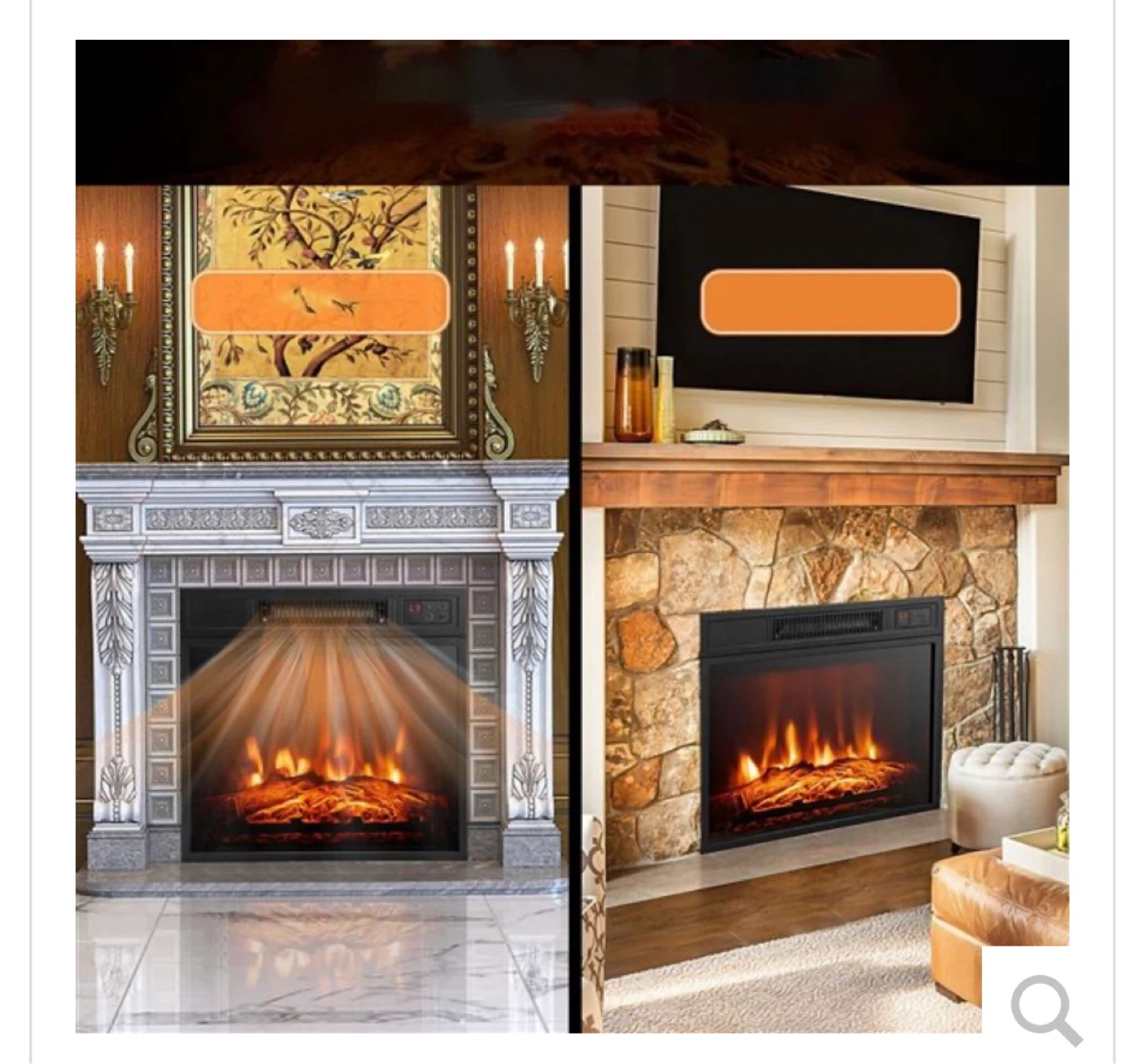 Costway 18-in Black Electric Fireplace - photo 4