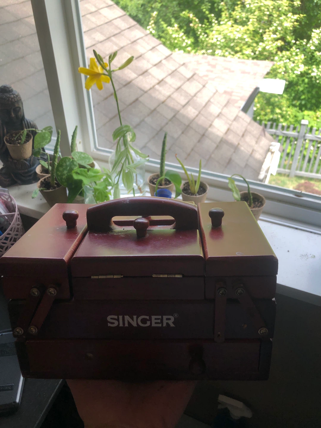 SINGER Wooden Sewing Box Organizer - photo 4