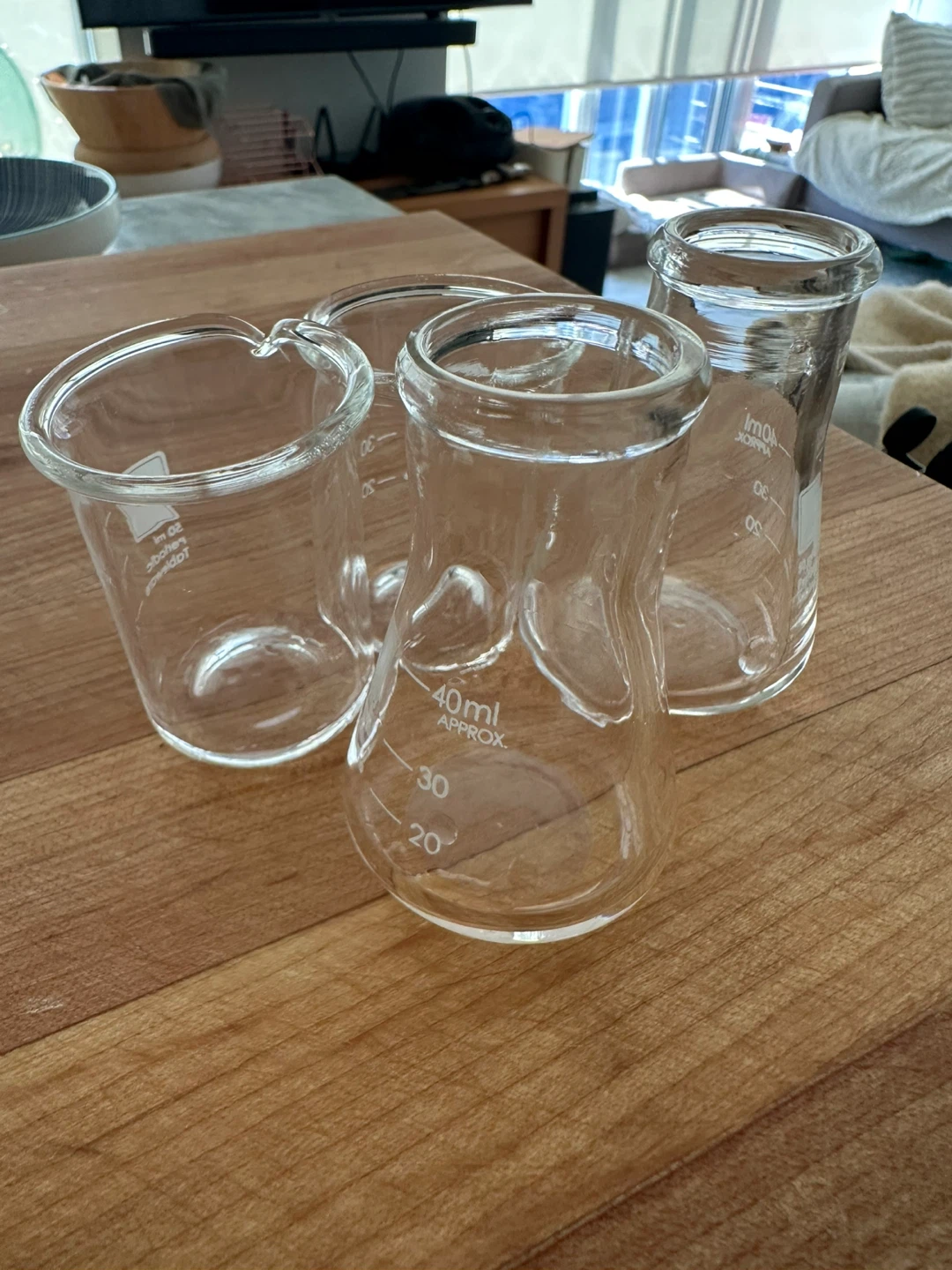 Set of 4 Glass Beakers and Flasks - photo 2