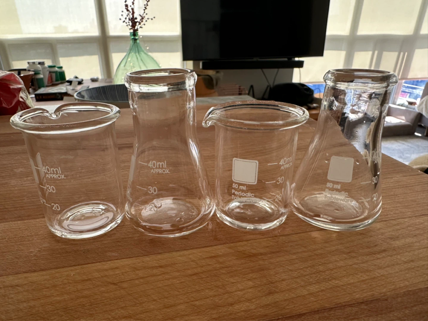 Set of 4 Glass Beakers and Flasks - photo 3