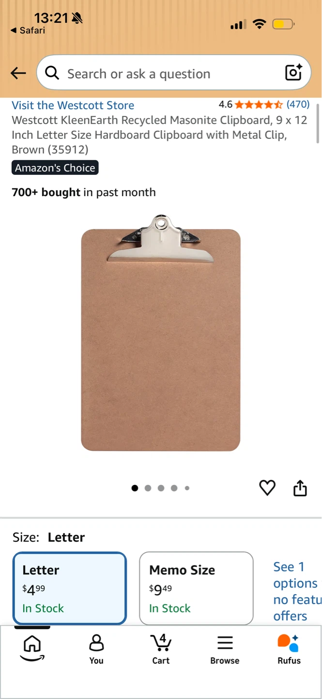 Westcott KleenEarth Recycled Hardboard Clipboard - photo 3