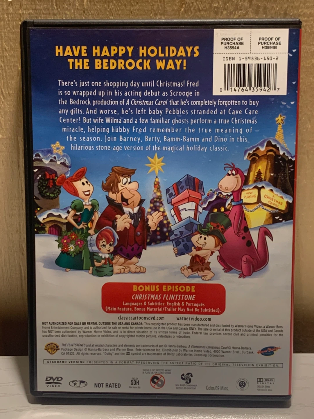 A Flintstones Christmas Carol DVD - photo 2