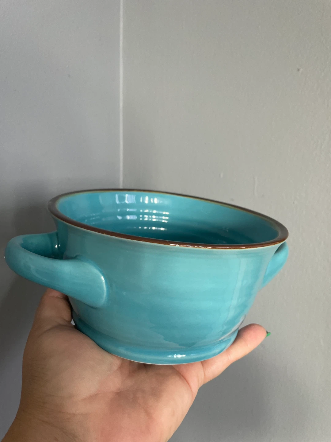 Set of 4 Blue Soup Bowls - photo 4