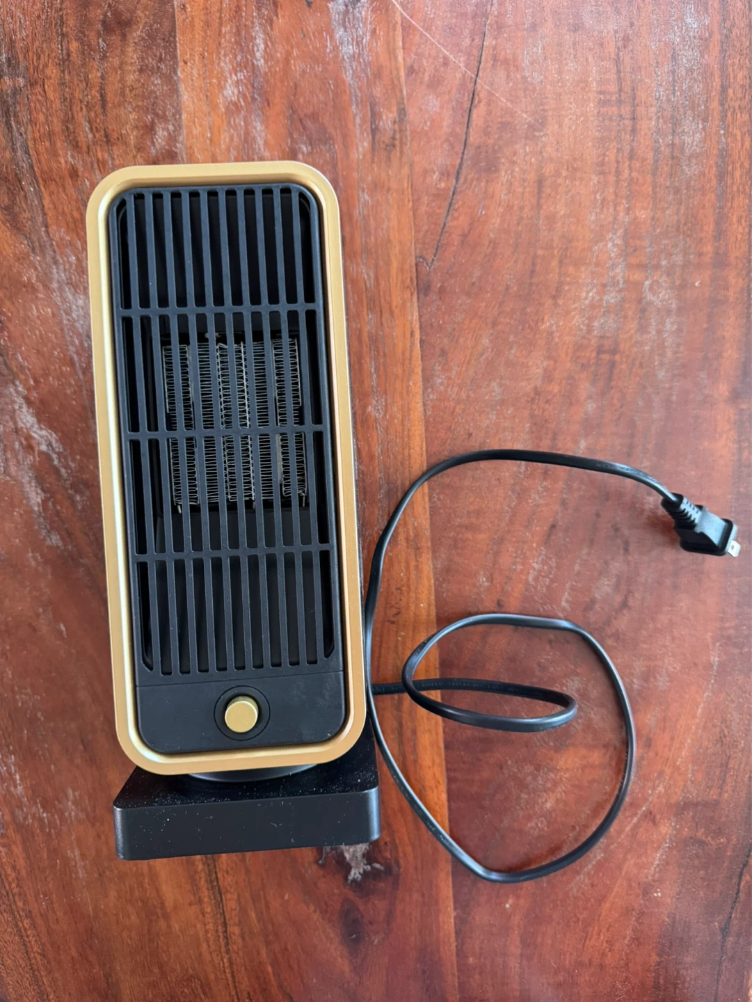 Portable small space heater - black and gold