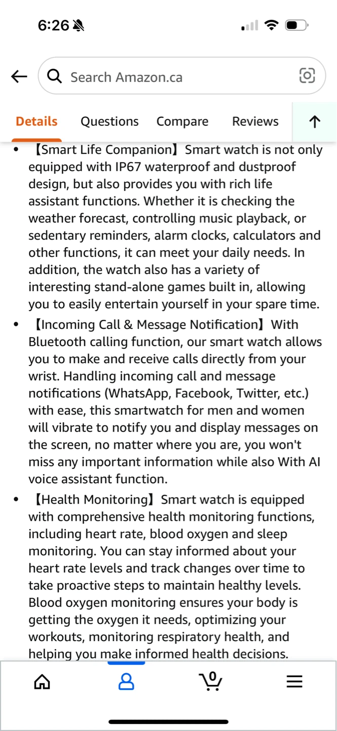 EarlySincere 2024 Smart Watch Deep Black - photo 4
