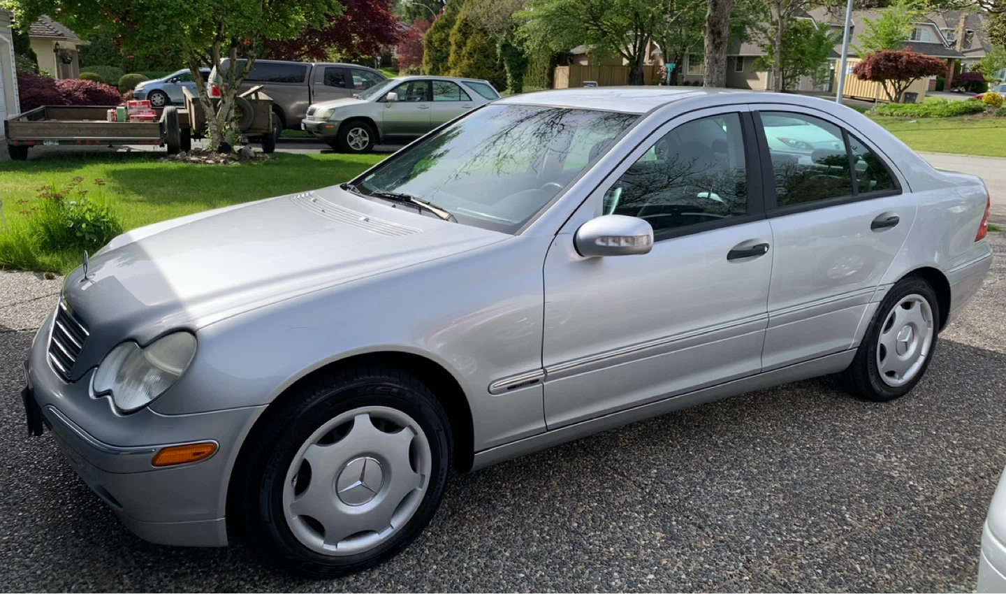Silver Mercedes-2003 C240 Sedan - photo 4