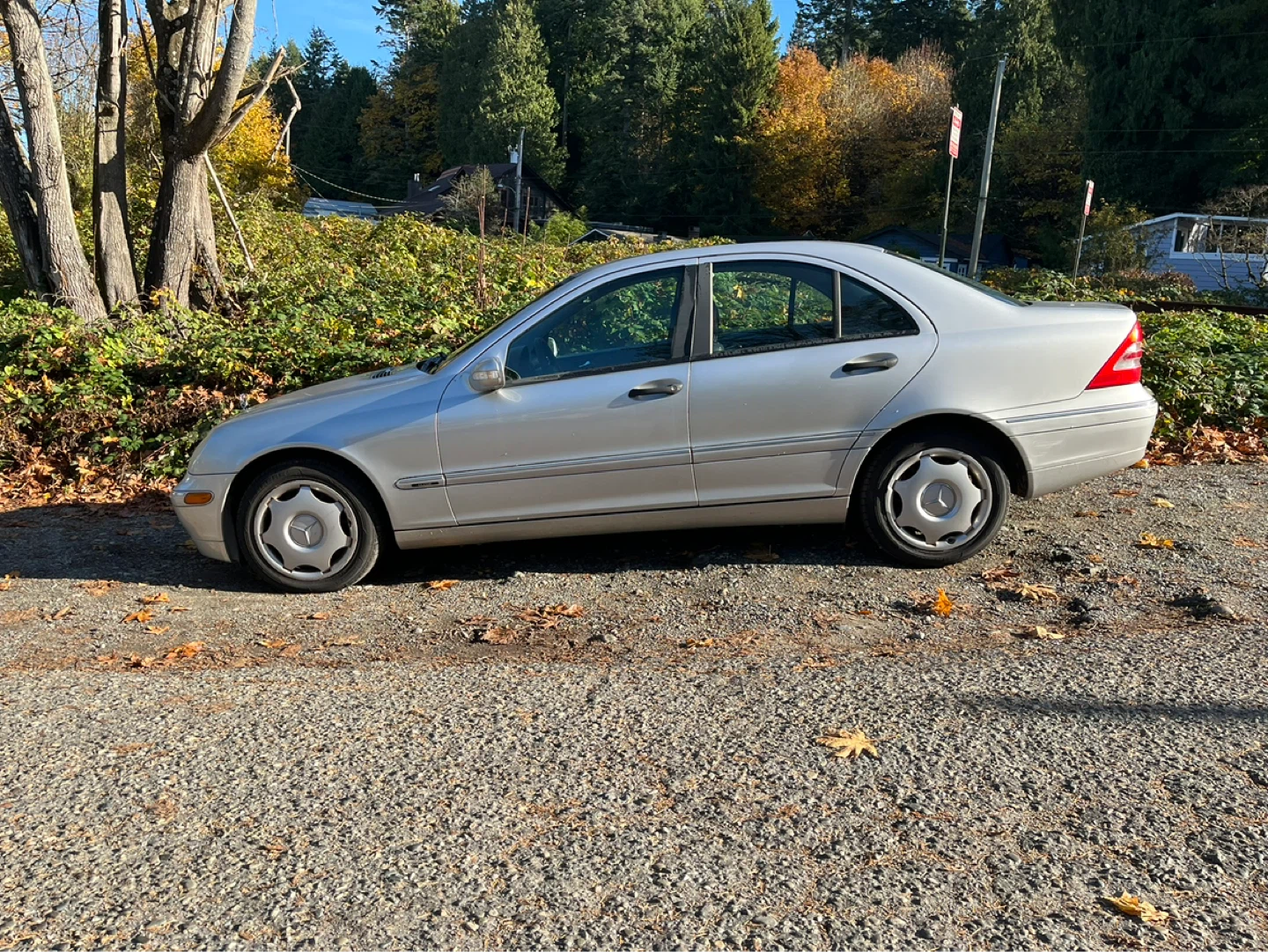 Silver Mercedes-2003 C240 Sedan