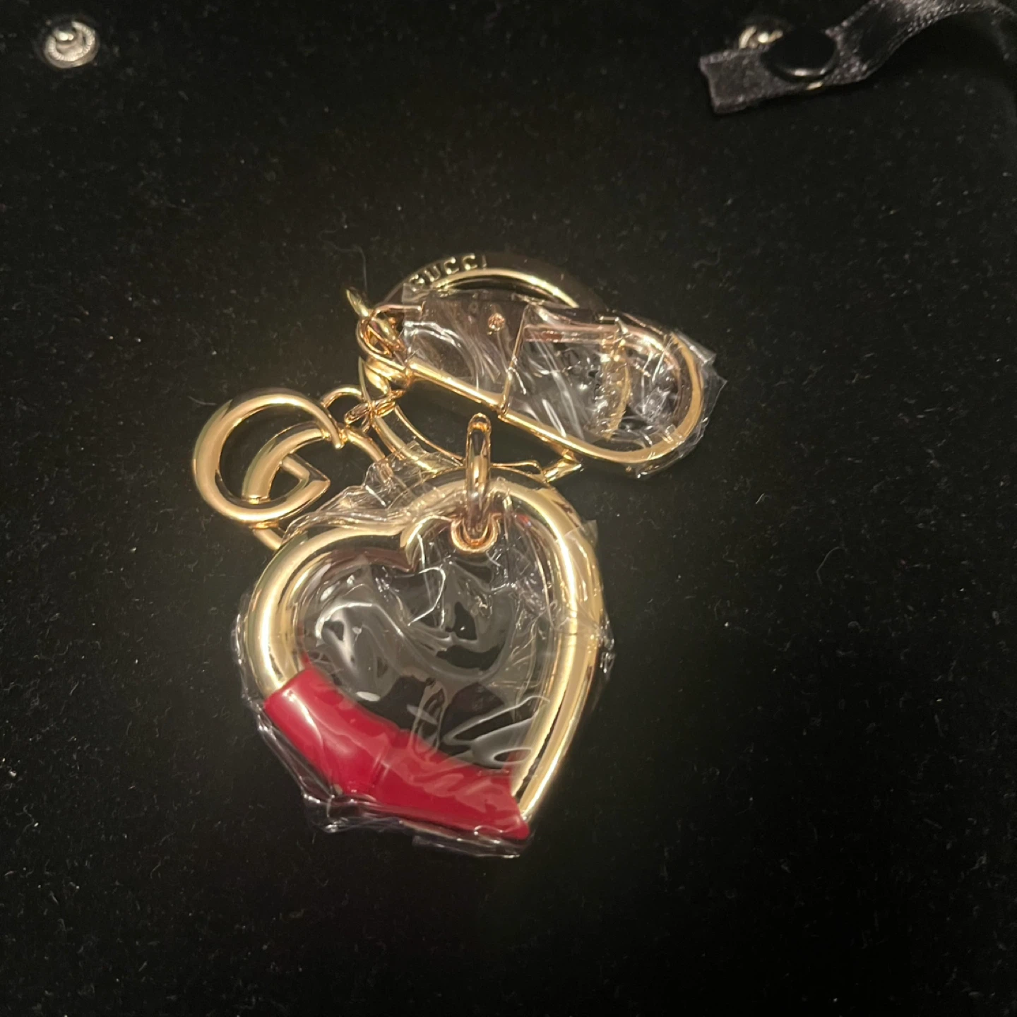 Gucci type  Heart Charm Keychain
