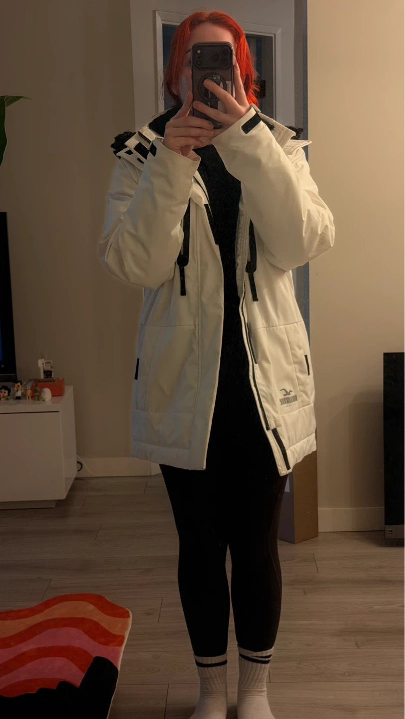 Hollister All-Weather Parka - White - Size L