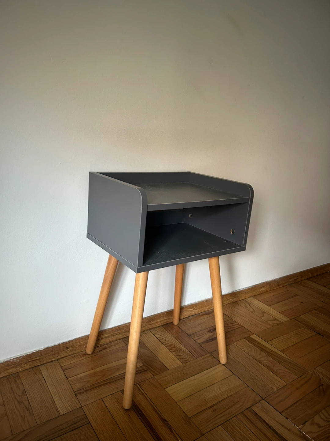 Modern bedside Nightstand - Gray