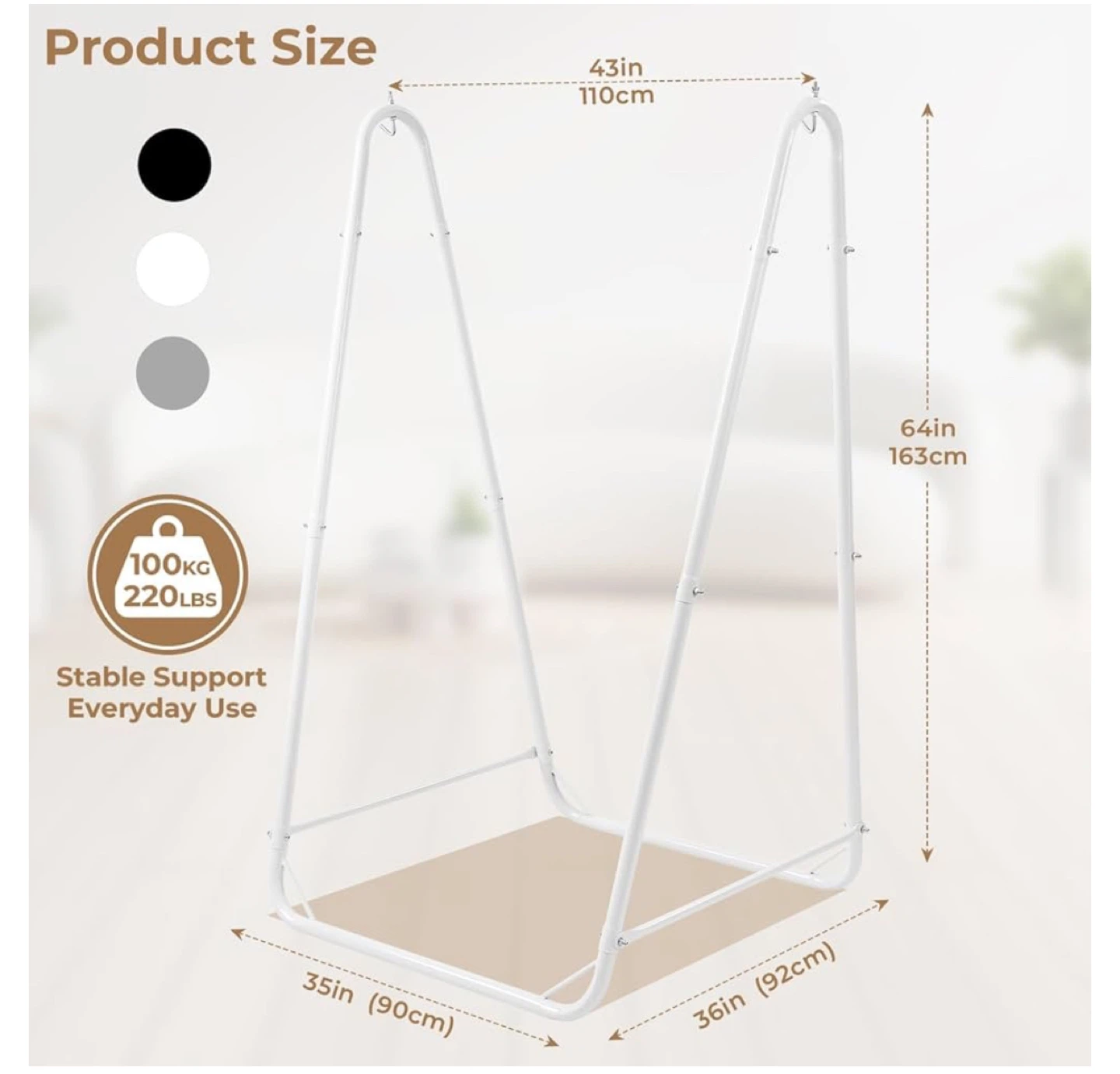 White U-Shaped Hammock Stand - photo 4