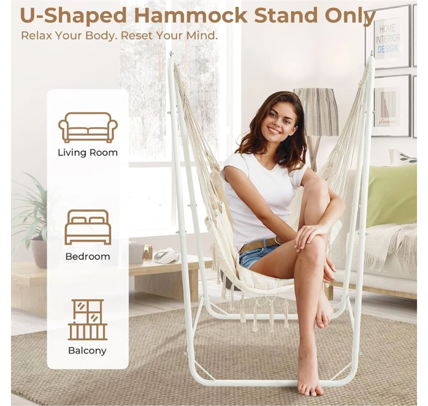 White U-Shaped Hammock Stand - photo 2