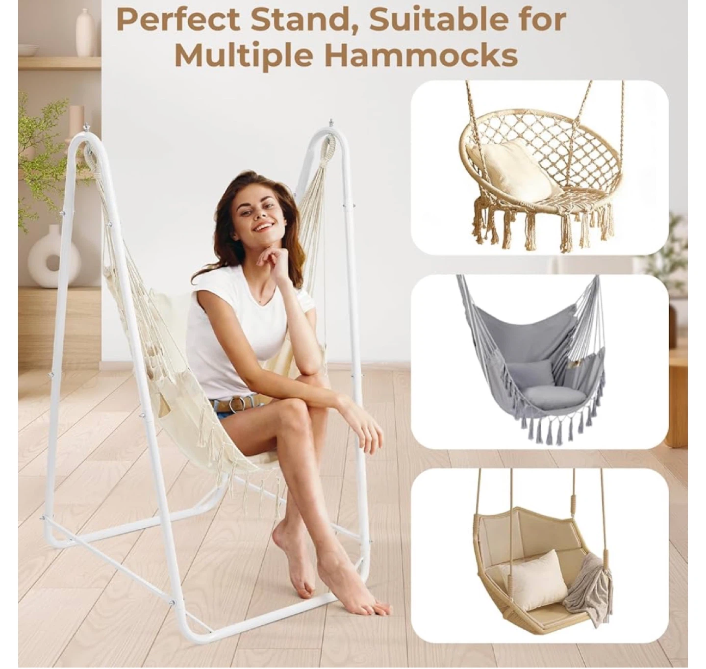 White U-Shaped Hammock Stand - photo 3