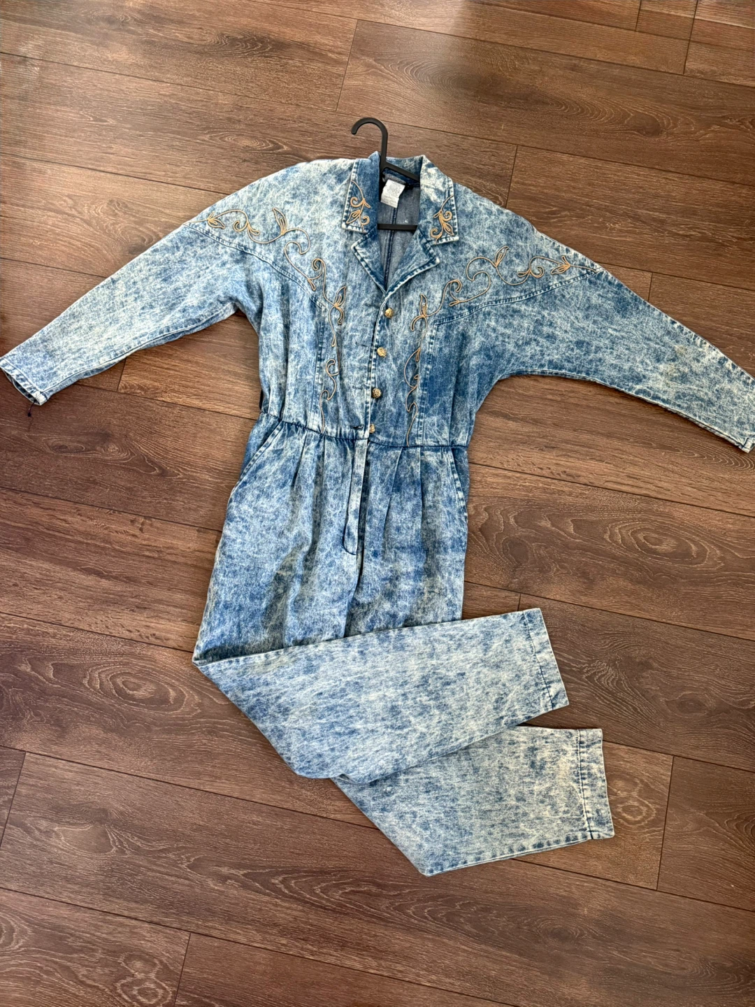 Vintage Acid Wash Denim Jumpsuit - photo 2