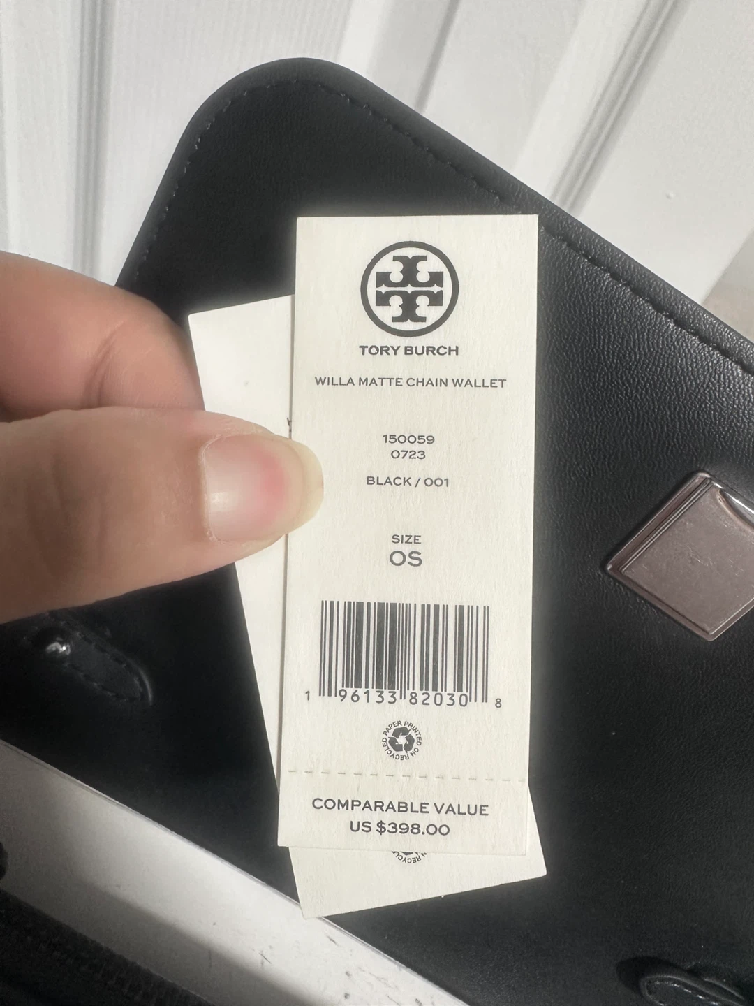 Tory Burch Willa Matte Chain Wallet - Black - photo 3