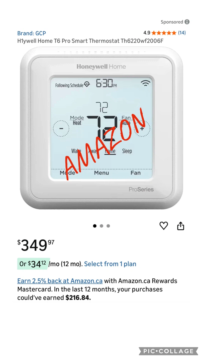 Honeywell Home T6 Pro Smart Thermostat TH6220WF2006 - photo 4